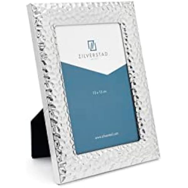Fotrahållare - ZILVERSTAD - Austin - 10x15 cm - Silver - Sammet - Hängande eller stående