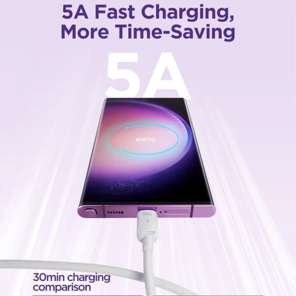 SiGN USB-C till USB-C Kabel 100W, 3m - Vit