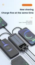 Miniatyrbillede 7 af 11: SiGN Solar Powerbank med Inbyggd Kablar, 20000mAh - Svart