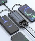 Miniatyrbillede 9 af 11: SiGN Solar Powerbank med Inbyggd Kablar, 20000mAh - Svart