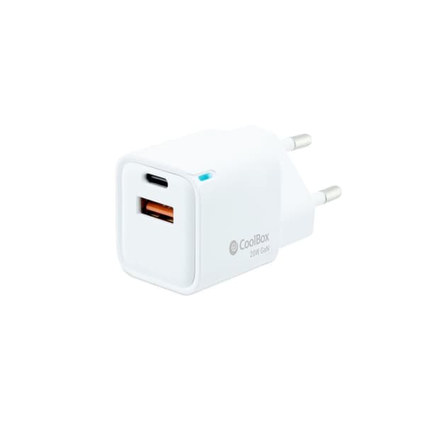 Vægoplader CoolBox COO-CUP-20CA Hvid 20 W Hvid