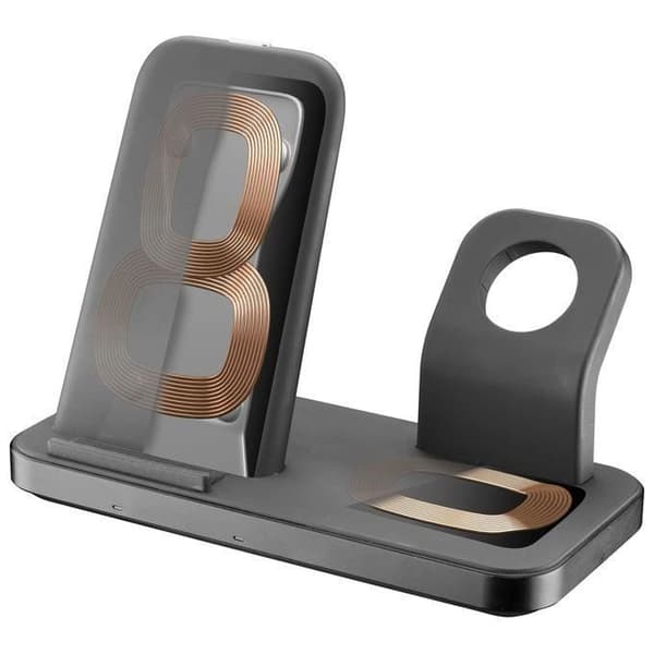 Mobillinje | Trio trådlös laddare | 3 i 1 trådlös laddare för Apple-enheter: iPhone, Apple Watch, Airpods