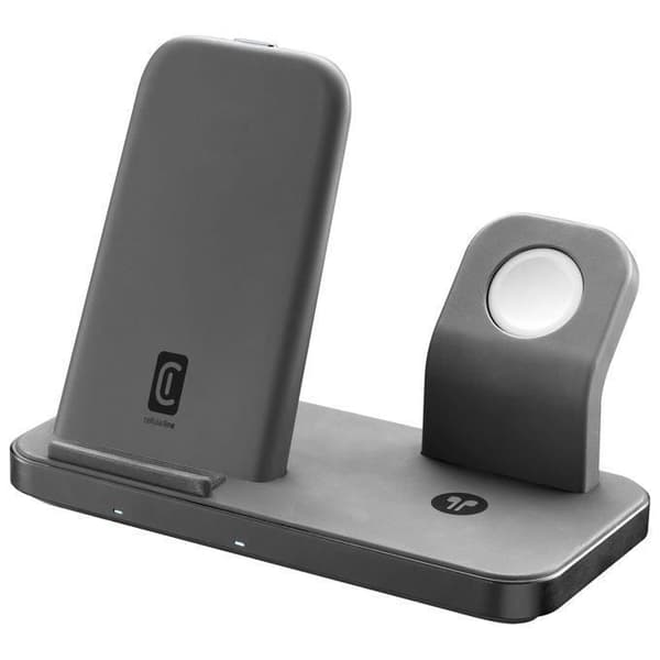 Mobillinje | Trio trådlös laddare | 3 i 1 trådlös laddare för Apple-enheter: iPhone, Apple Watch, Airpods