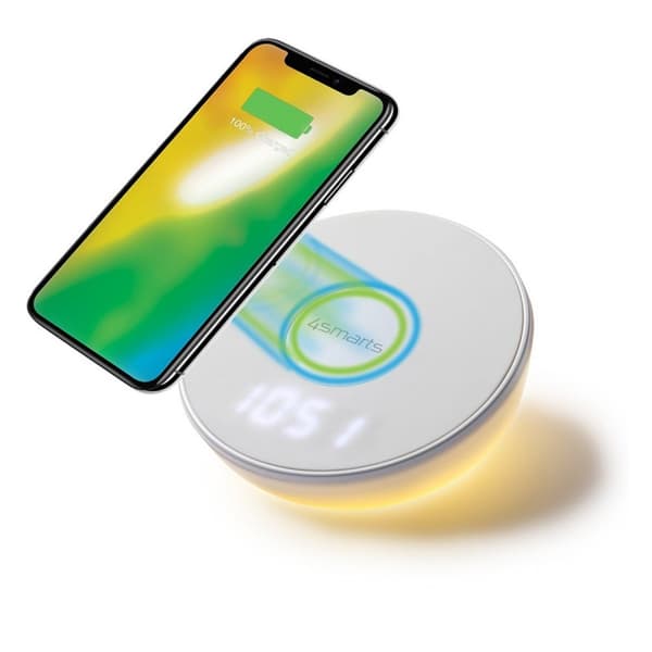 4Smarts VoltBeam N8 trådløs oplader 15W med LED og ur