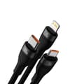 Miniatyrbild 2 av 2: Baseus Flash Series 2 3-i-1 USB-kabel 100W med USB-C, micro USB och Lightning