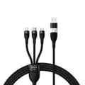 Miniatyrbild 1 av 2: Baseus Flash Series 2 3-i-1 USB-kabel 100W med USB-C, micro USB och Lightning