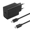 Pikkukuva 1 / 2: Essentials USB-laturi USB-C PD 20W + USB-C-kaapeli - Svart