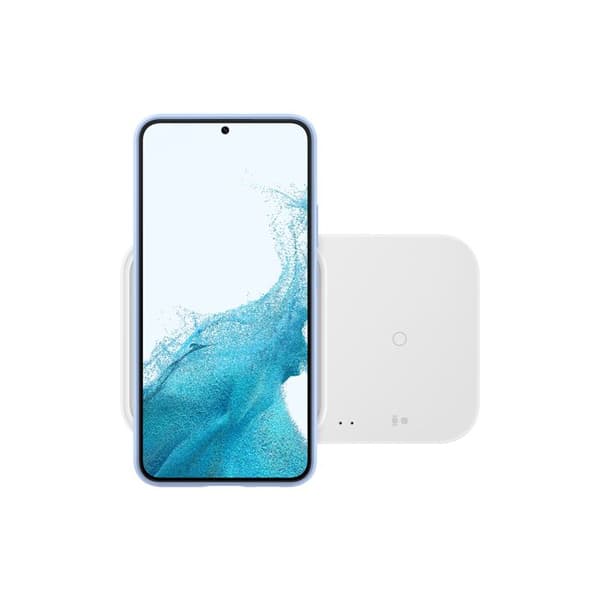Laddare för Samsung Pad Induction Flat DUO Watch mobiltelefon, 15W Snabbladdning (nätladdare ingår ej) Vit