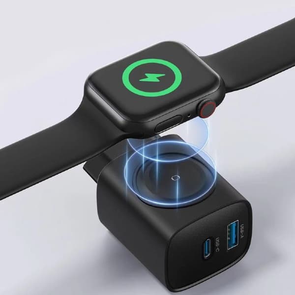 2i1 Väggladdare med Trådlös laddning för Apple Watch + 1XUSB och 1xUSB-C 20W