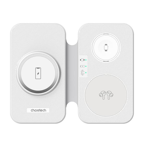 Choetech T616-F 3-i-1 induktiv lader (hvit)