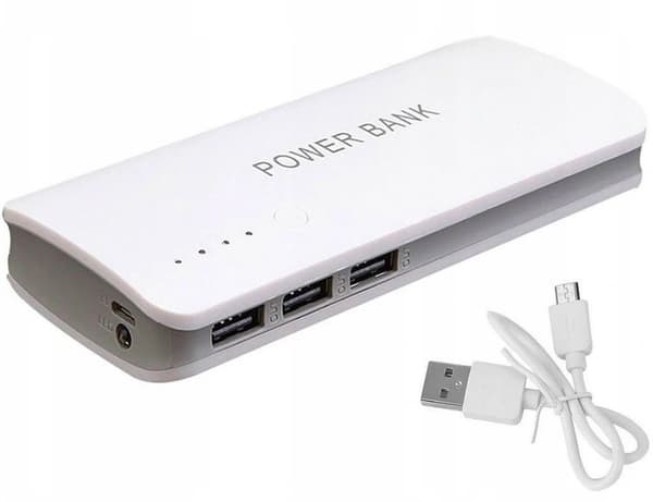 POWERBANK 20000 + KABEL TIL ENHVER TELEFON USB 5V