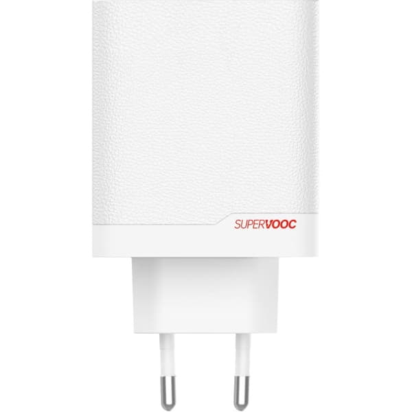 OnePlus oplader SUPERVOOC 120W 2 porte med kabel hvid