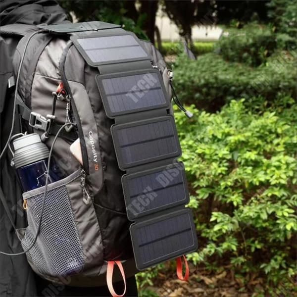 TD® Bekväm Utomhus Power Bank Solar Batteri Laddningspanel Vikbar Solar Mobiltelefon laddare