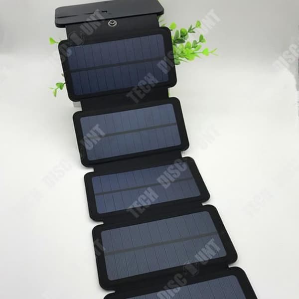 TD® Bekväm Utomhus Power Bank Solar Batteri Laddningspanel Vikbar Solar Mobiltelefon laddare