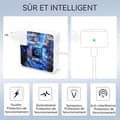 Miniatyrbild 3 av 4: INN Snabb USB-C Laddare 60w 50/60hz T-munstycke effektiv och hållbar multisektor PD+QC 3.1A snabbladdare multipel USB-laddare
