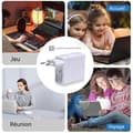 Miniatyrbild 4 av 4: INN Snabb USB-C Laddare 60w 50/60hz T-munstycke effektiv och hållbar multisektor PD+QC 3.1A snabbladdare multipel USB-laddare
