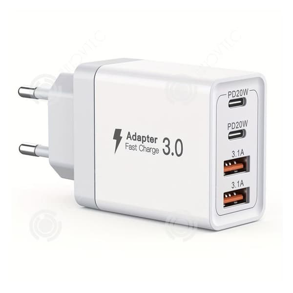 INN Snabb usb c laddare 55w 4 portar PD 20w dubbel PD och dubbel usb multisektor PD+QC 3.0A snabbladdare multipel usb laddare