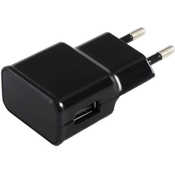 [Kompatibel med Samsung Galaxy NOTE 8 - NOTE 9] Svart nätadapter Micro USB väggkontakt [Phonillico®]