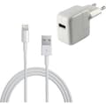 Miniatyrbild 1 av 4: [Kompatibel iPad 2017 - 2018 - AIR - MINI - PRO] Kabel 1M + Vit Väggladdare [Phonillico®]