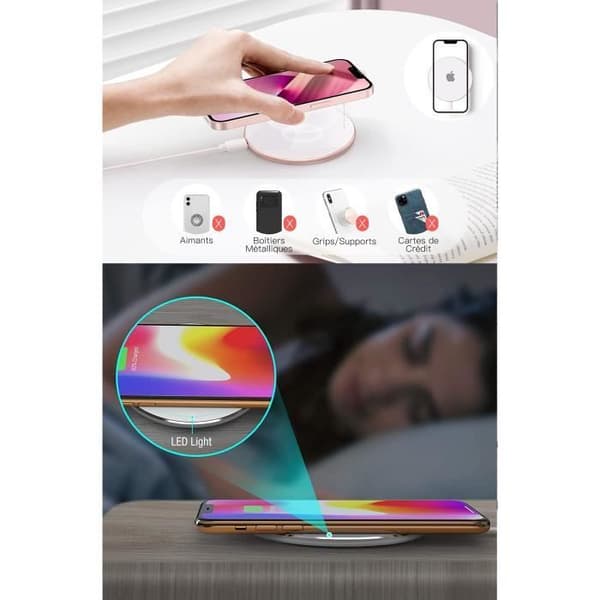 Svart Induktionsladdare [Kompatibel med Xiaomi MIX3 - MI MIX 2S] Snabb Trådlös Laddning Qi Wireless Power