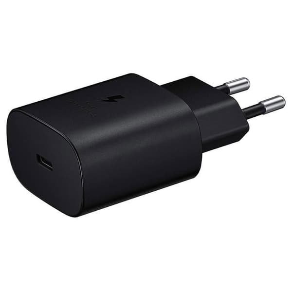 Snabbladdare 25W - Phonillico - Kompatibel med Samsung Galaxy - USB-C - Svart - Snabb laddning