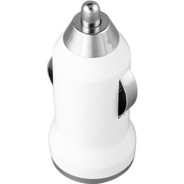[Kompatibel iPhone XSMAX-XR-XS-X-8PLUS-8-7PLUS-7-6PLUS-6-5-SE] Vit Bil Laddare Vit Cigarettuttag [Phonillico®]