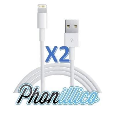 Paketer med 2 USB-laddningskablar kompatibla med iPhone 5