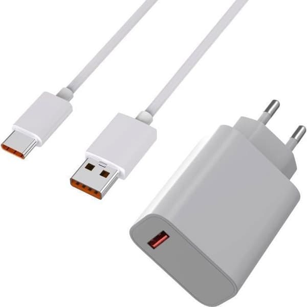 Snabbladdare 33W - Phonillico - USB-A/USB-C - 1m - Kompatibel med Xiaomi och Redmi - Snabb laddning