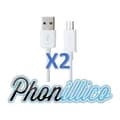 Miniatyrbild 1 av 2: Förpackning med 2 USB-laddningskablar kompatibla med Sony Xperia SP