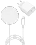 Miniatyrbild 1 av 3: Induktionsladdare - Phonillico - iPhone 16 - Kompatibel med MagSafe - Snabbladdning 16W - USB-C