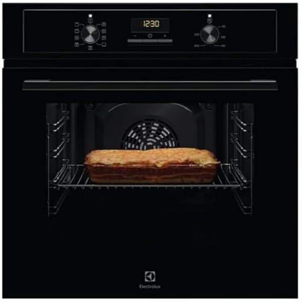 Fyra inbyggbara - ELECTROLUX - EOF3H50BK - Svart färg - Modern design - Hög prestanda Svart, Rostfritt stål