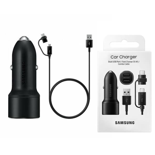 Billaddare - SAMSUNG - EP-L1100 - 15 W - 2 A - Snabbladdning - 2 USB