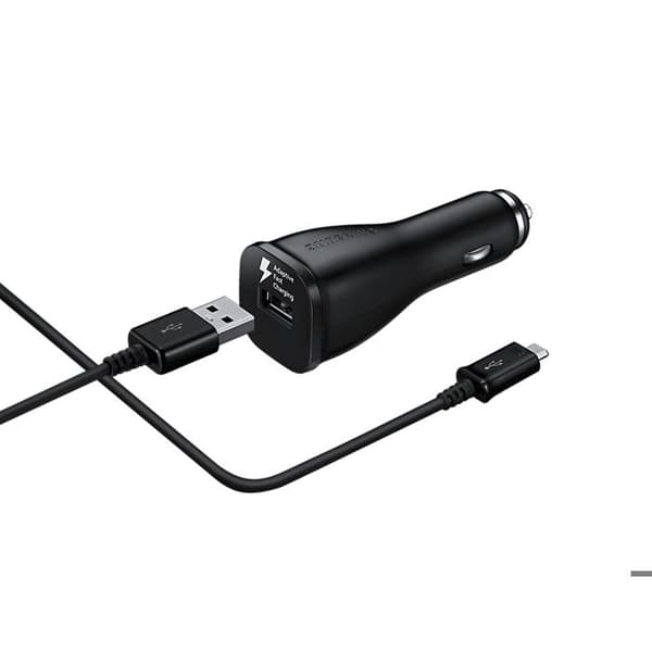 Bil laddare - Samsung - Snabbladdning - Svart - Avtagbar Micro USB-kabel - 1 USB-port Svart