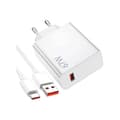 Miniatyrbild 1 av 4: Xiaomi Charging Combo 67W USB-A snabbladdare + USB-C datakabel Vit MDY-12-ES
