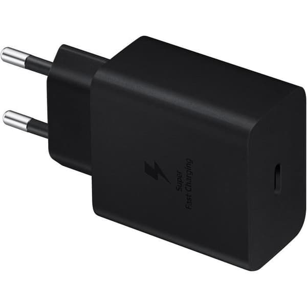 SAMSUNG Ultra Snabb Nätladdare 45W + CBL USB C Svart