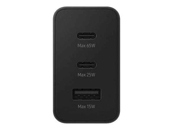 SAMSUNG trippel USB-laddare A+C+C PD 65W (35W+25W+5W) Svart
