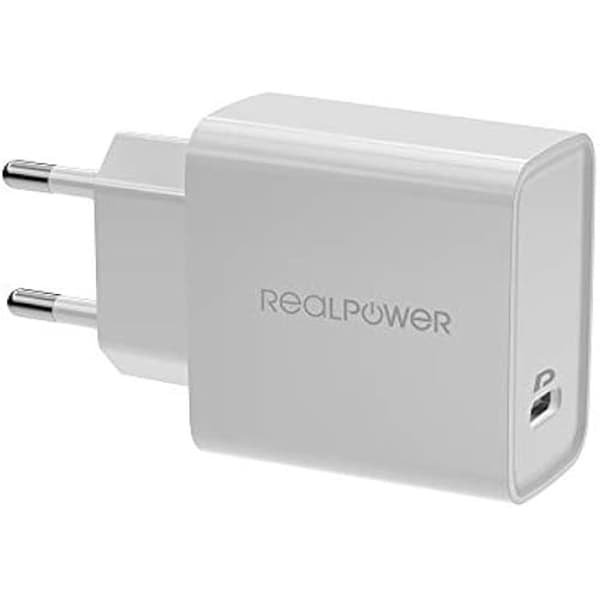 Laddare - REALPOWER - PC-MagSet - PD 20 W-laddare - Trådlös laddare 15 W - Kabel 2 m