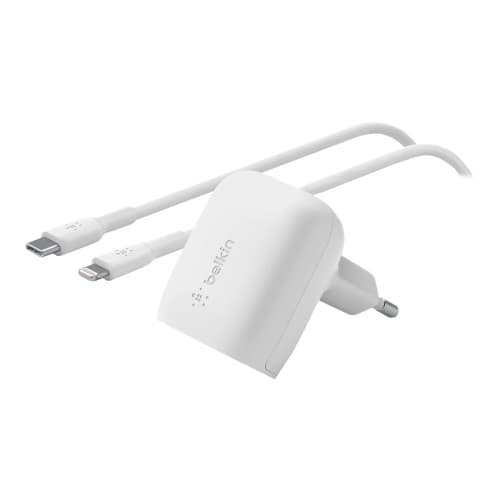 Belkin BoostCharge strömadapter - 24 pin USB-C - 20 Watt Vit