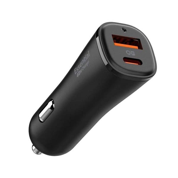 Laddare för bil USB-A QC 3.0 QC 18W, Type-C PD30W - Spigen Arcstation Essential (EV482) - Svart Svart