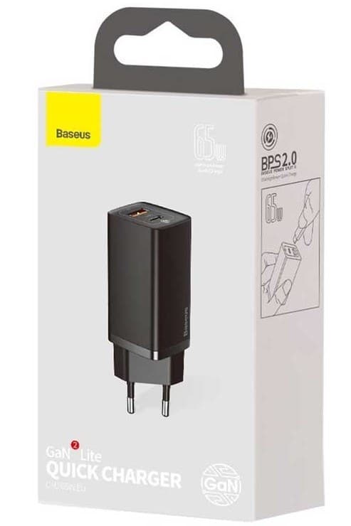 Baseus CCGAN2L-B01 mobiililaitelaturi Universal Musta AC Pikalataus sisäkäyttöön