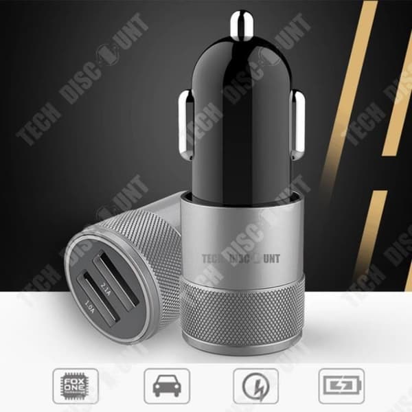 TD® Biltelefonladdare 2 USB-portar Universal Kompakt 12V-24V Smart Apple Samsung Huawei Android Smartphone Tablet