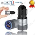 Miniatyrbild 1 av 4: TD® Biltelefonladdare 2 USB-portar Universal Kompakt 12V-24V Smart Apple Samsung Huawei Android Smartphone Tablet