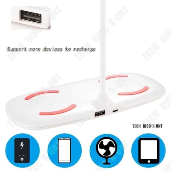 Skrivbordslampa-TD®-White-Touch-känslig-Trådlöst laddningsstöd