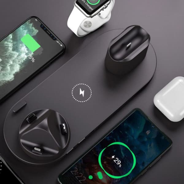 Trådlös laddare - Multifunktionell - 10W - Överströmsskydd - Dubbel USB-utgång - QI