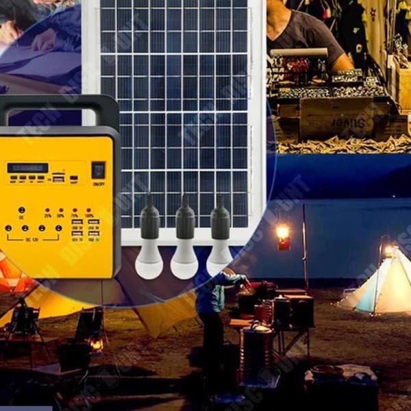 TD® 10w Generatorer Solenergi Bärbar Mobil Power Lighting Power Generation Energilagring