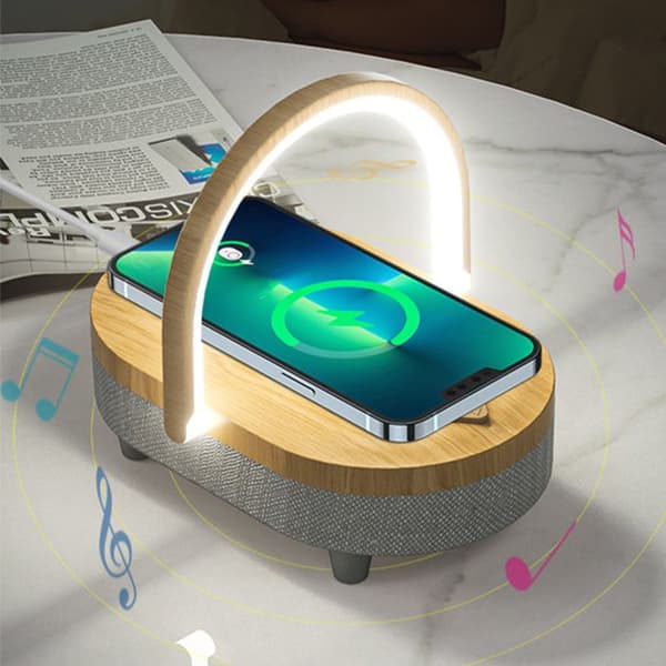 Trådlös laddningsbas - Ej specificerad - Modell ej specificerad - 15 W - Bluetooth 5.3 - Nattbelysning