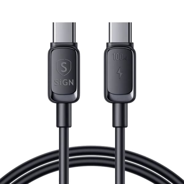 SiGN USB-C till USB-C Kabel 100W, 3m - Svart