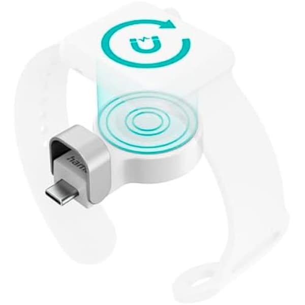 Trådlös Laddare - HAMA - Kompatibel med Apple Watch - Magnetisk - USB C - Överspänningsskydd