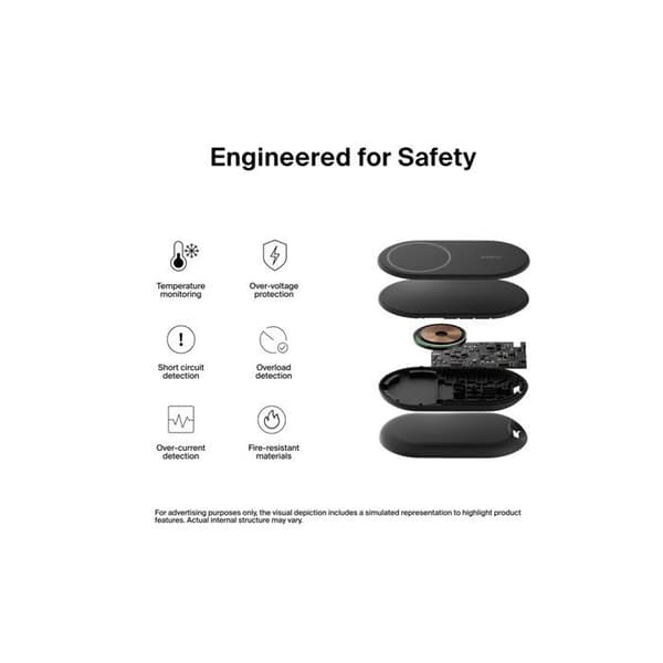 Smartphone - Laddare &amp; Powerbank BELKIN BOOSTCHARGE Qi2 15w magnetiskt stativ Svart Svart
