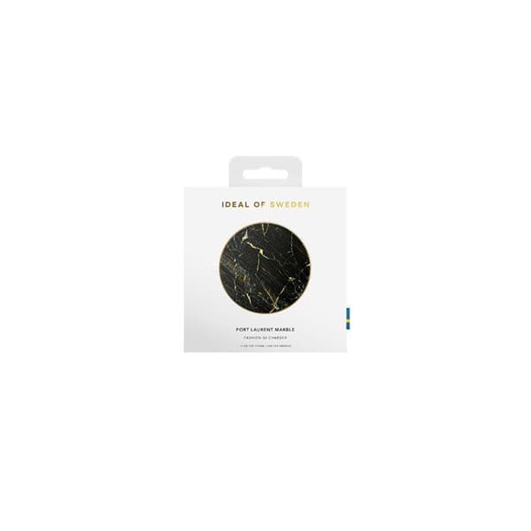 Trådlös Qi-laddare för smartphones/AirPods 10W Modell Port Laurent Marble IDEAL OF SWEDEN Svart